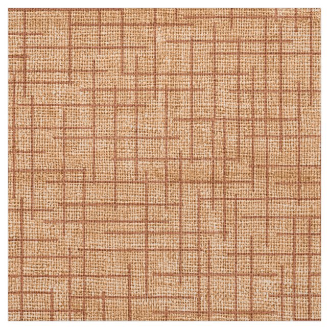 Modern Crosshatch burlap texture pattern Fabric (Swatch)