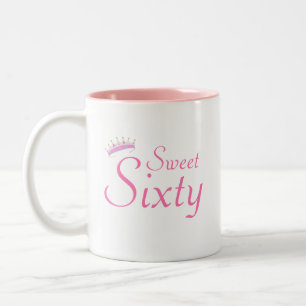 Modern Crown Sweet Sixty in Pink Two-Tone Coffee Mug