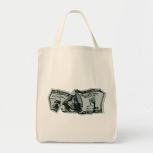 Modern Crumpled $100 Bill Design Tote Bag
