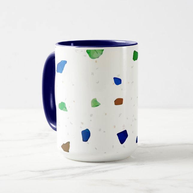 Modern Crystal Terrazzo Pattern Mug (Front Left)