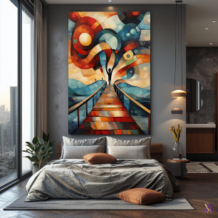 Modern Cubist Vision of The Scream Canvas Print