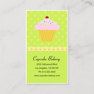 Modern Cupcake Bakery Pattern Business Card