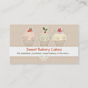 modern cupcakes business card
