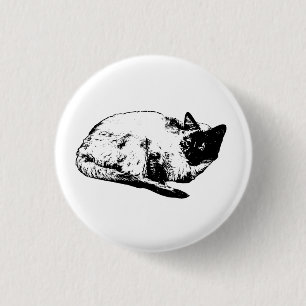Modern curl, winter spark 3 cm round badge