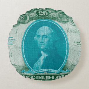 Modern Currency V Round Cushion