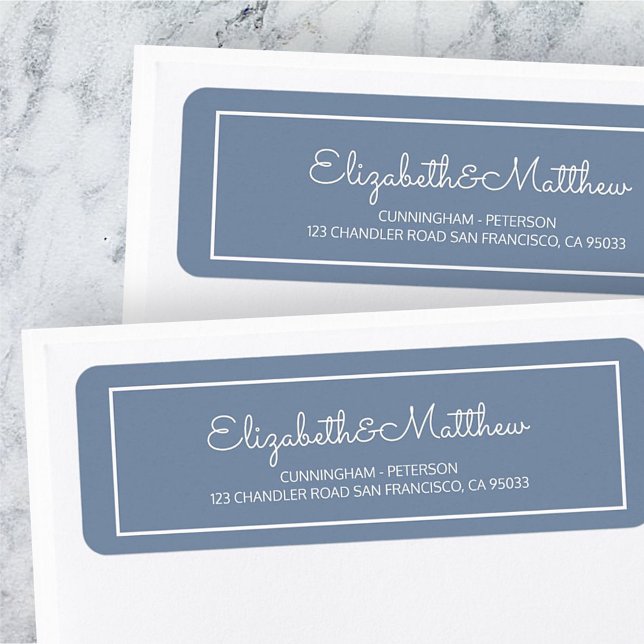 Modern Cursive Script on Frame Return Address Label (Creator Uploaded)