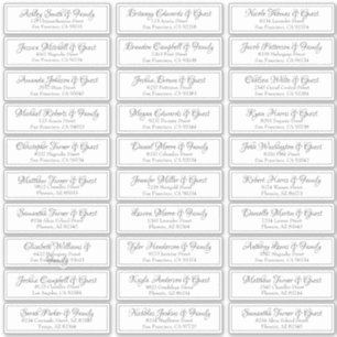 Modern Cursive Script Wedding Guest Names Address