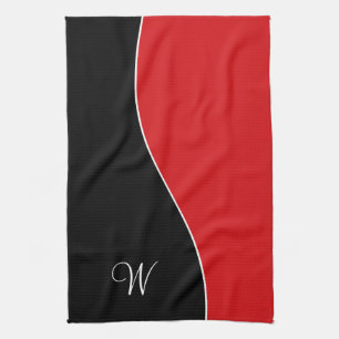 Modern Curves Contemporary Style Personalised Tea Towel