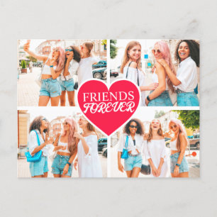 Modern Custom 4-photo Template Collage Postcard
