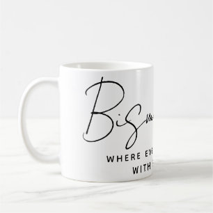 Modern Custom Arabic Bismillah Text Black Coffee Mug