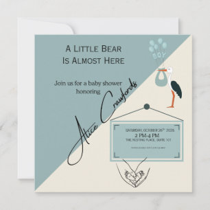 Modern Custom Baby Boy Card