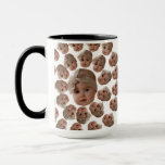 Modern Custom Baby Face Grandpa Grandma Birthday  Mug<br><div class="desc">Modern Custom Baby Face Grandpa Grandma Birthday Mug</div>