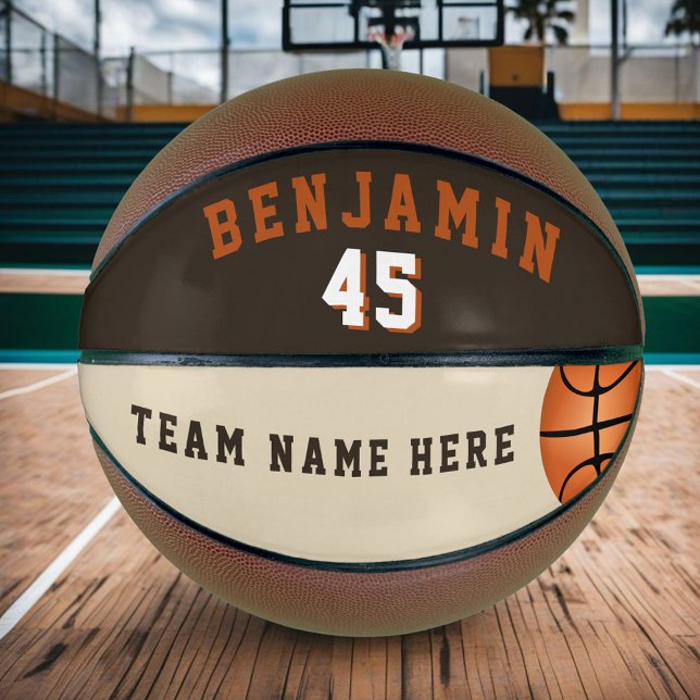 Modern Custom Basketball with Team Name Number (Creator Uploaded)