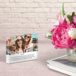 Modern Custom Bestie Meaning Best Friends Photo Block