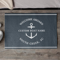 Modern Custom Boat Name Welcome Aboard Anchor