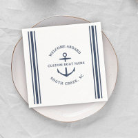 Modern Custom Boat Name Welcome Aboard Anchor