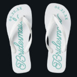 Modern Custom Bridal Party Flip Flops<br><div class="desc">These flip flops are perfect for your bridesmaids! Customise with your wedding date and wedding colours.</div>