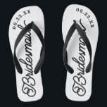 Modern Custom Bridal Party Flip Flops<br><div class="desc">These flip flops are perfect for your bridesmaids! Customise with your wedding date and wedding colours.</div>