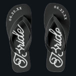 Modern Custom Bridal Wedding Colour Flip Flops<br><div class="desc">These flip flops are perfect for the soon-to-be Mrs! Customise with your wedding date and wedding colours.</div>