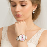 Modern Custom Bride Name Pink Glittery Diamond  Watch<br><div class="desc">Modern Custom Bride Name Pink Glittery Diamond watch. 
Hope you love it!</div>