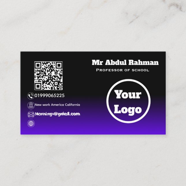 Modern Custom Business Card (Front)