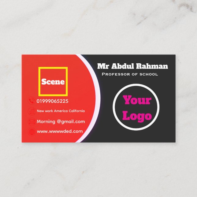 Modern Custom Business Card (Front)