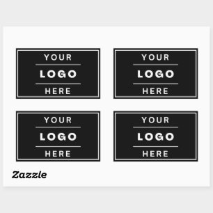 Modern Custom Business Logo Company Branded Rectangular Sticker