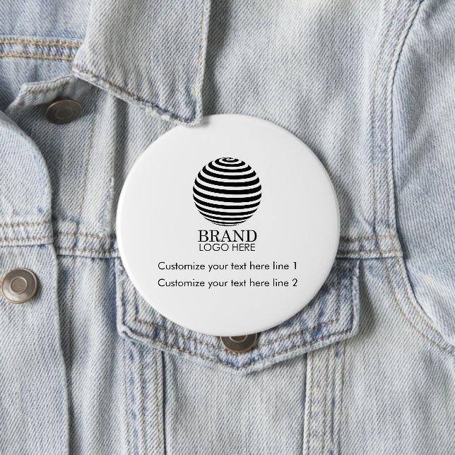 Modern Custom Business Logo Company Promotional  10 Cm Round Badge (In Situ)