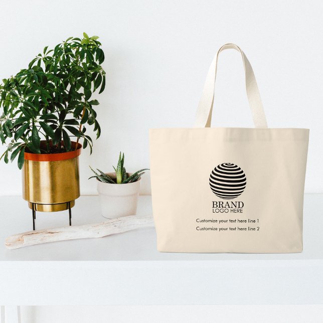 Modern Custom Business Logo Company Promotional  Large Tote Bag (Creator Uploaded)