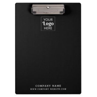 Modern Custom Business Logo Company Website Black Clipboard