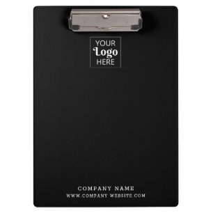 Modern Custom Business Logo Company Website Black Clipboard