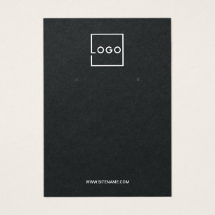 Modern Custom Business Logo Earring Display Cards