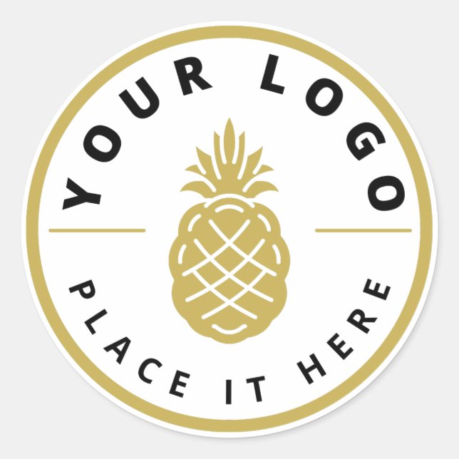 Modern Custom Business Logo Professional Packaging Classic Round Sticker (Front)