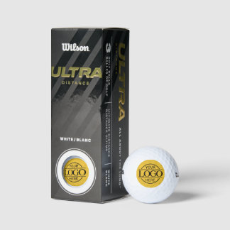 Modern Custom Business Logo Yellow Branded Golf Balls