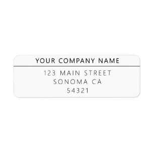 Modern Custom Business Return Address  Label