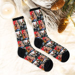 Modern Custom Christmas Couple 2 Photo Grid Socks<br><div class="desc">Share the holiday love with these festive custom socks featuring two couple photos in a repeating collage grid. Upload your favourite Christmas photos together to create a fun and romantic holiday gift or stocking stuffer for your boyfriend, girlfriend, husband, or wife. Photo tip: crop your photos to a square shape...</div>