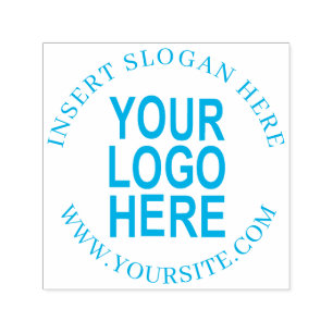 Modern Custom Circular Company Logo Self-inking Stamp