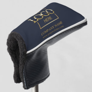 Modern Custom Company Business Logo Blue Branded Golf Head Cover