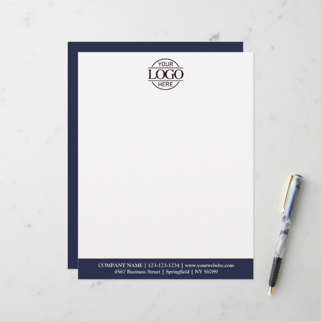 Modern Custom Company Business Logo Branding Letterhead (Front/Back In Situ)