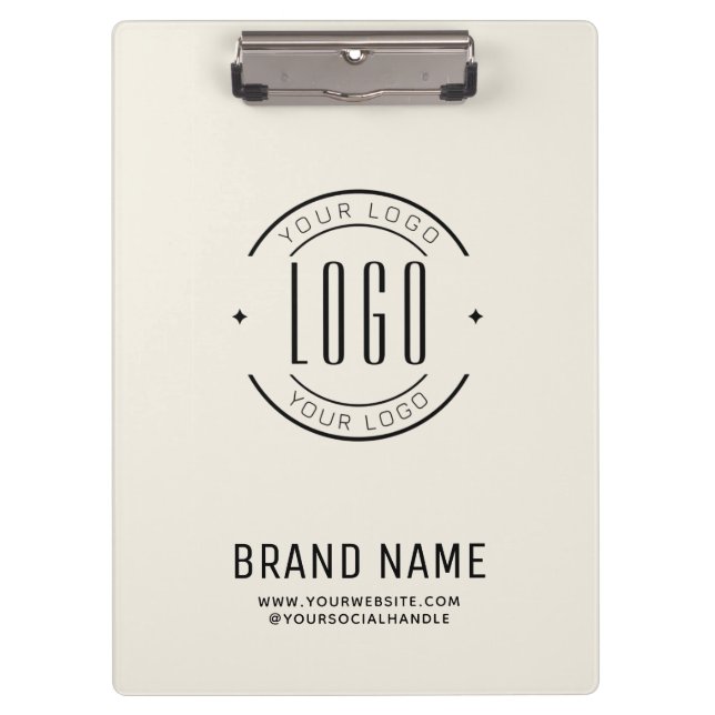 Modern custom company logo business branded clipboard (Front)
