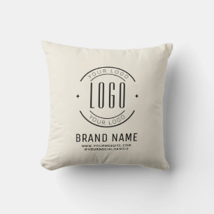 Modern custom company logo business branded cushion