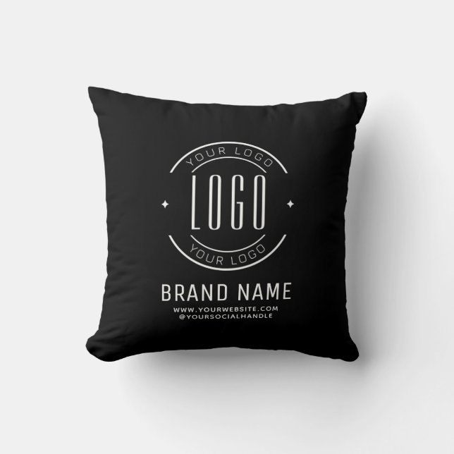 Modern custom company logo business branded cushion (Front)