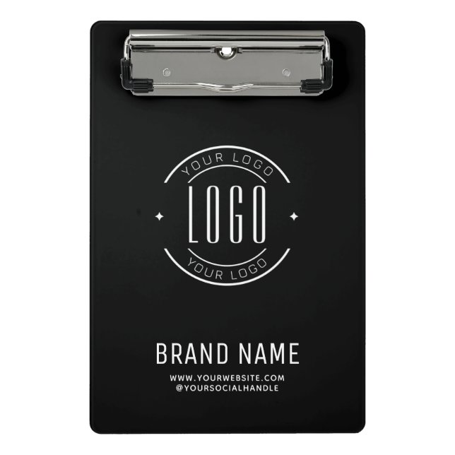 Modern custom company logo business branded mini clipboard (Front)