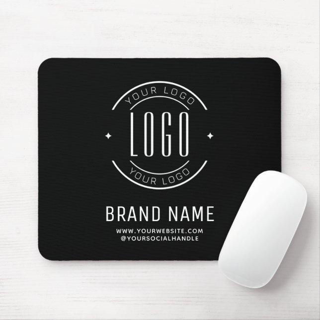 Modern custom company logo business branded mouse pad (With Mouse)