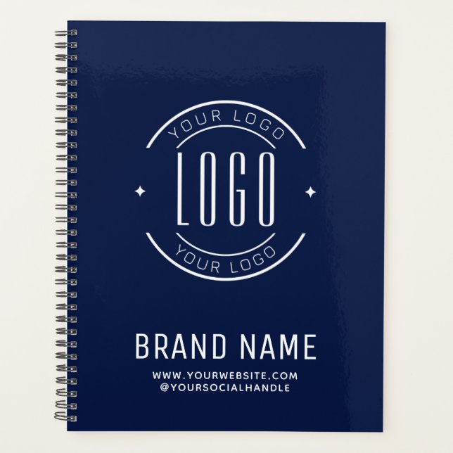 Modern custom company logo business branded planner (Front)
