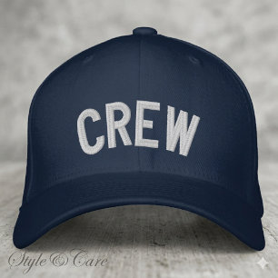 Modern Custom CREW Text Embroidered Hat