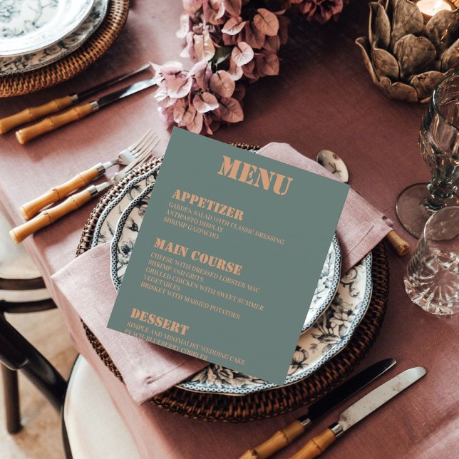 Modern Custom Design Wedding Table Menu Cards (Creator Uploaded)