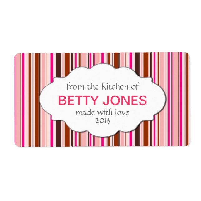 Modern Custom DIY Canning, Jam or Product Labels (Front)