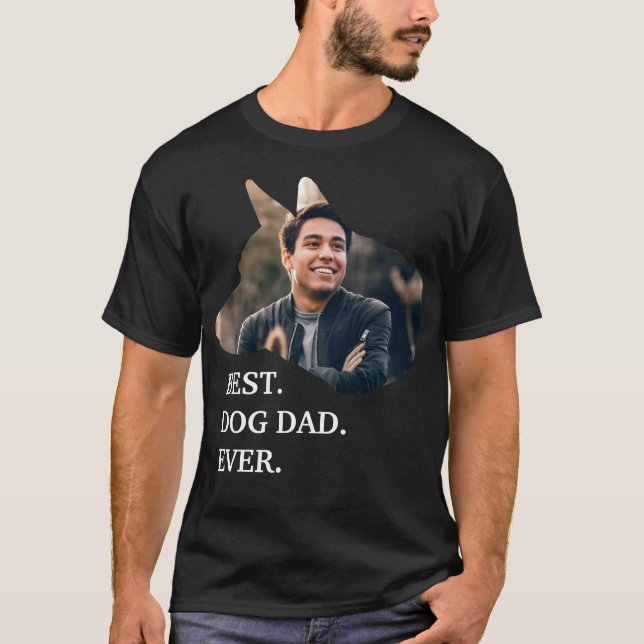 Modern custom dog photo template T-Shirt (Front)