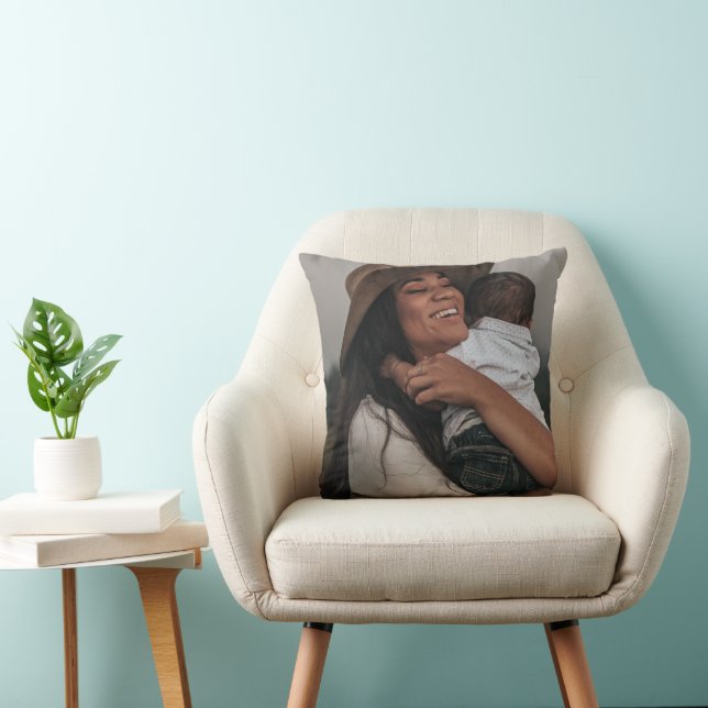 Modern Custom Double Sided Two Full Photo Cushion (Chair)